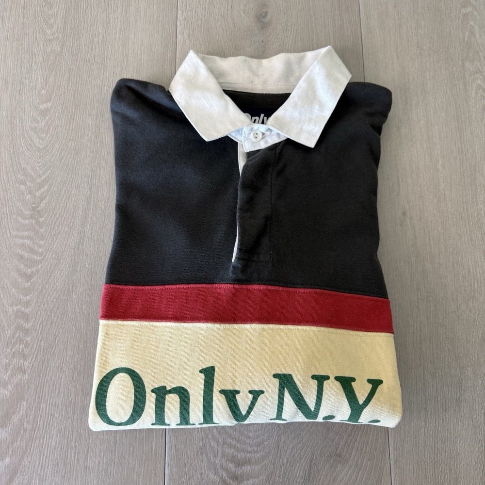 ONLY NY Rugby Polo Shirt Men's Size M Medium Spellout Multicolor Canada